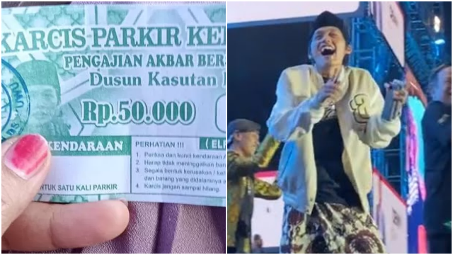 Viral! Karcis Parkir di Pengajian Gus Iqdam Rp50 Ribu, Warganet: Ini Ngaji atau Malak?