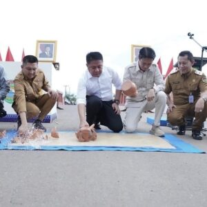 Ketua DPRD Ogan Ilir Bersama Anggotanya Hadiri Peresmian Jembatan Air Lais Pemulutan dan Jembatan Trans SP Tanah Abang