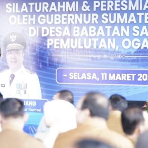 Bupati Panca Wijaya Akbar dan Gubernur H Herman Deru Meresmikan Infrastruktur Jembatan Air Lais
