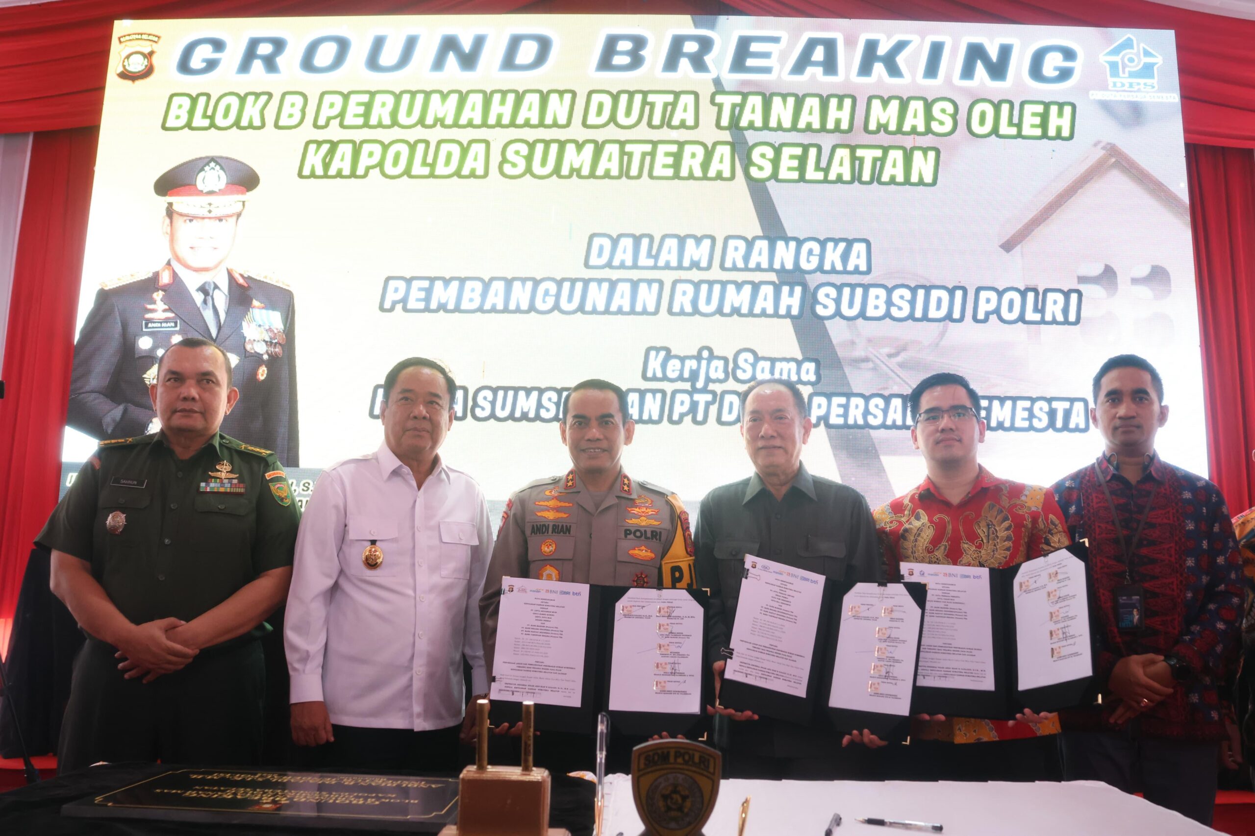 Wagub Sumsel Cik Ujang Groundbreaking Pembangunan Rumah Subsidi Layak Huni Bagi Pegawai dan Polri