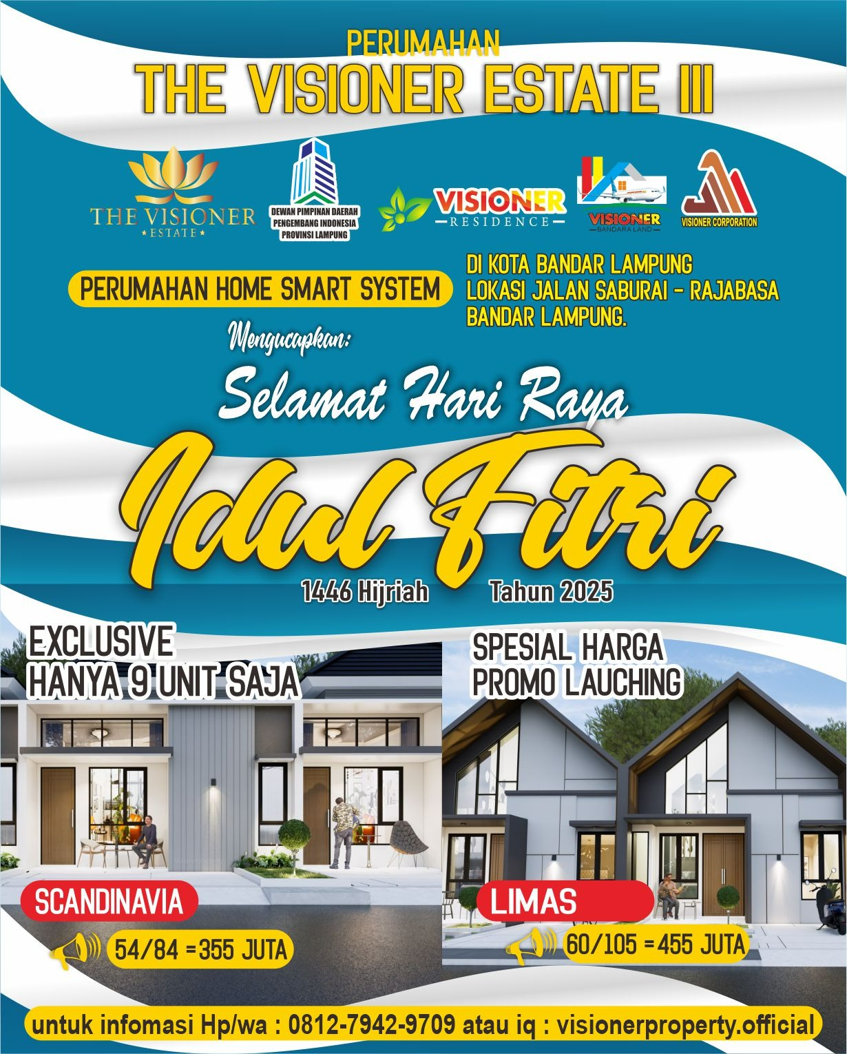 Ucapan Met Idul Fitri perumahan The visioner Estate III