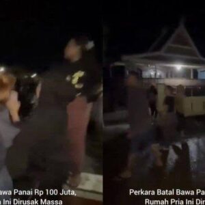 Video!, Uang Panai Rp100 Juta Tidak Dipenuhi, Rumah Warga jadi Sasaran Amukan Keluarga Calon Istri