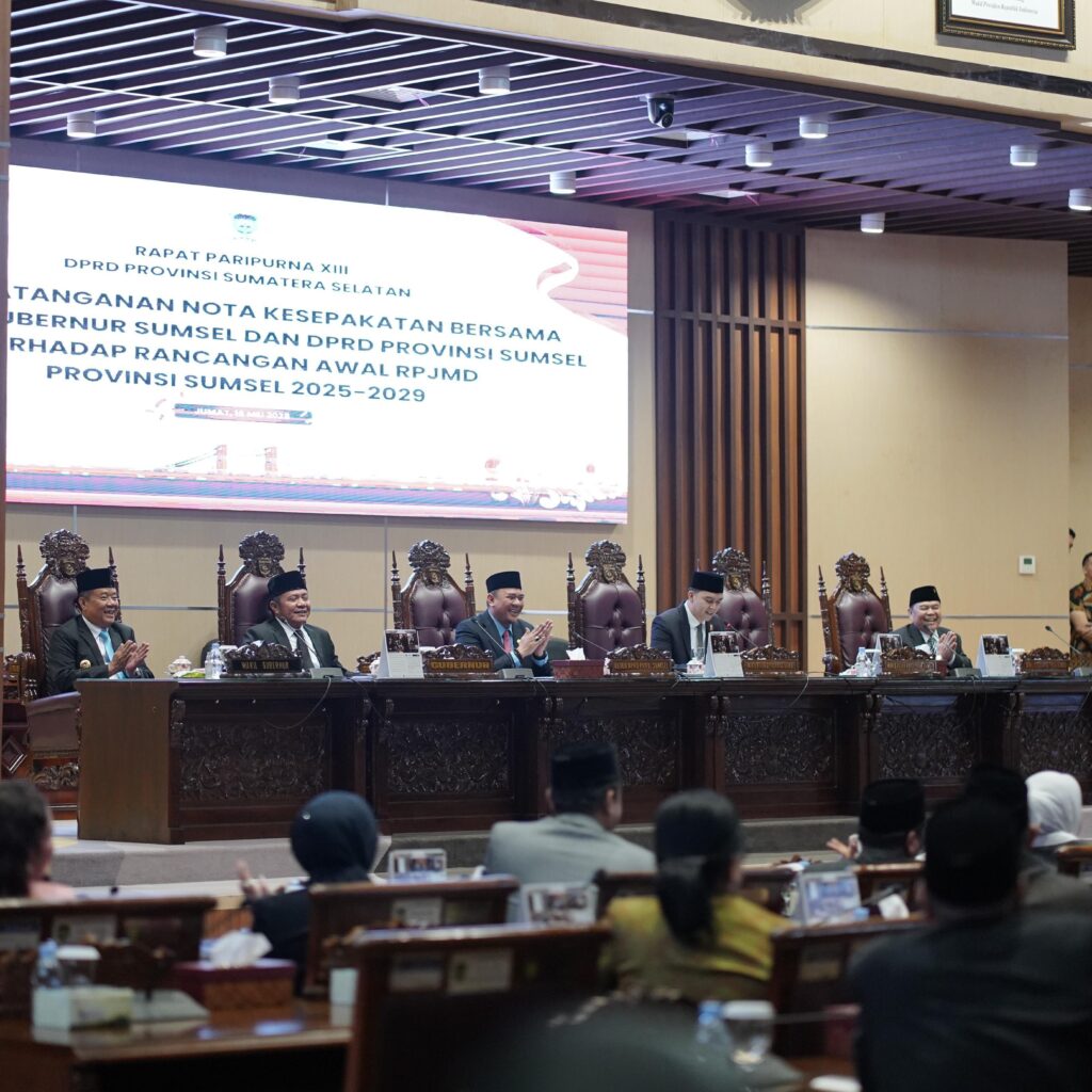 Pemprov dan DPRD Sumsel Sepakati Rancangan Awal RPJMD Tahun 2025–2029