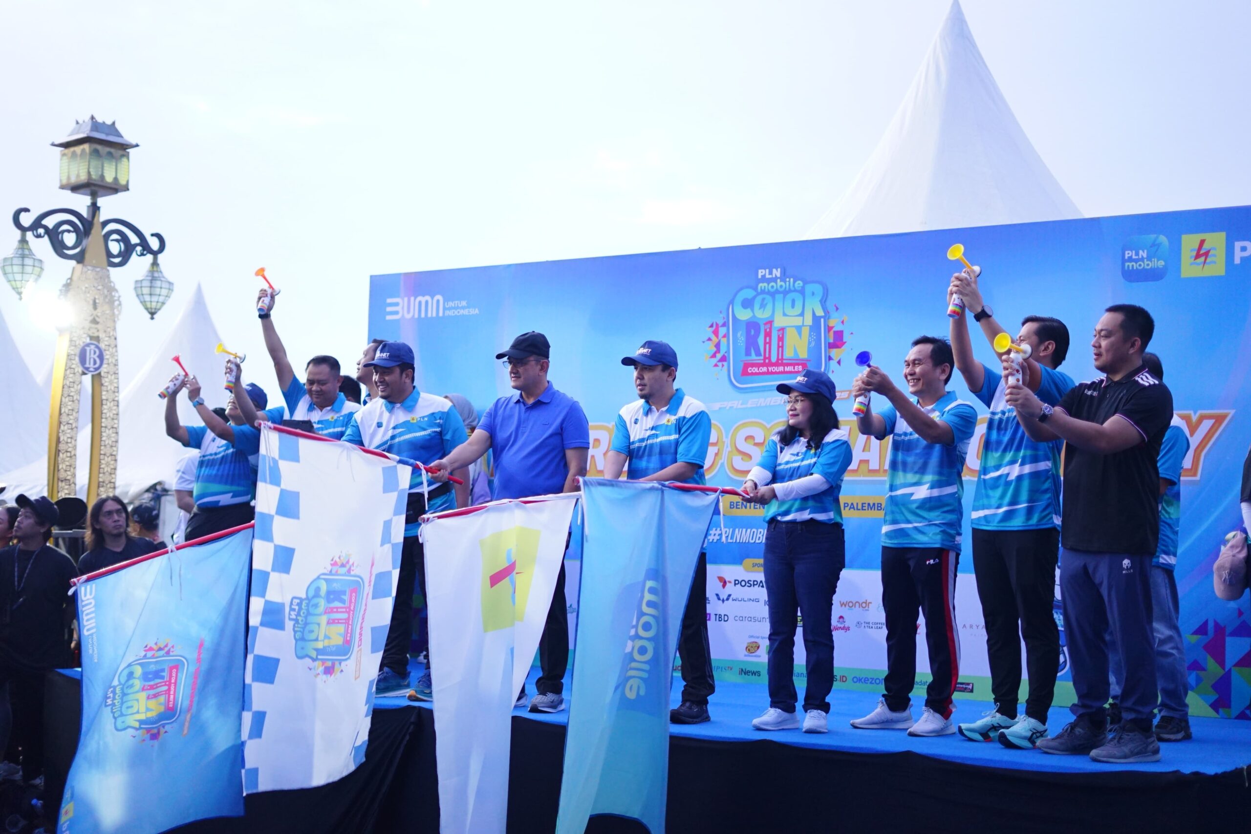 PLN Mobile Color Run 2025 di Kawasan Benteng Kuto Besak (BKB) Palembang
