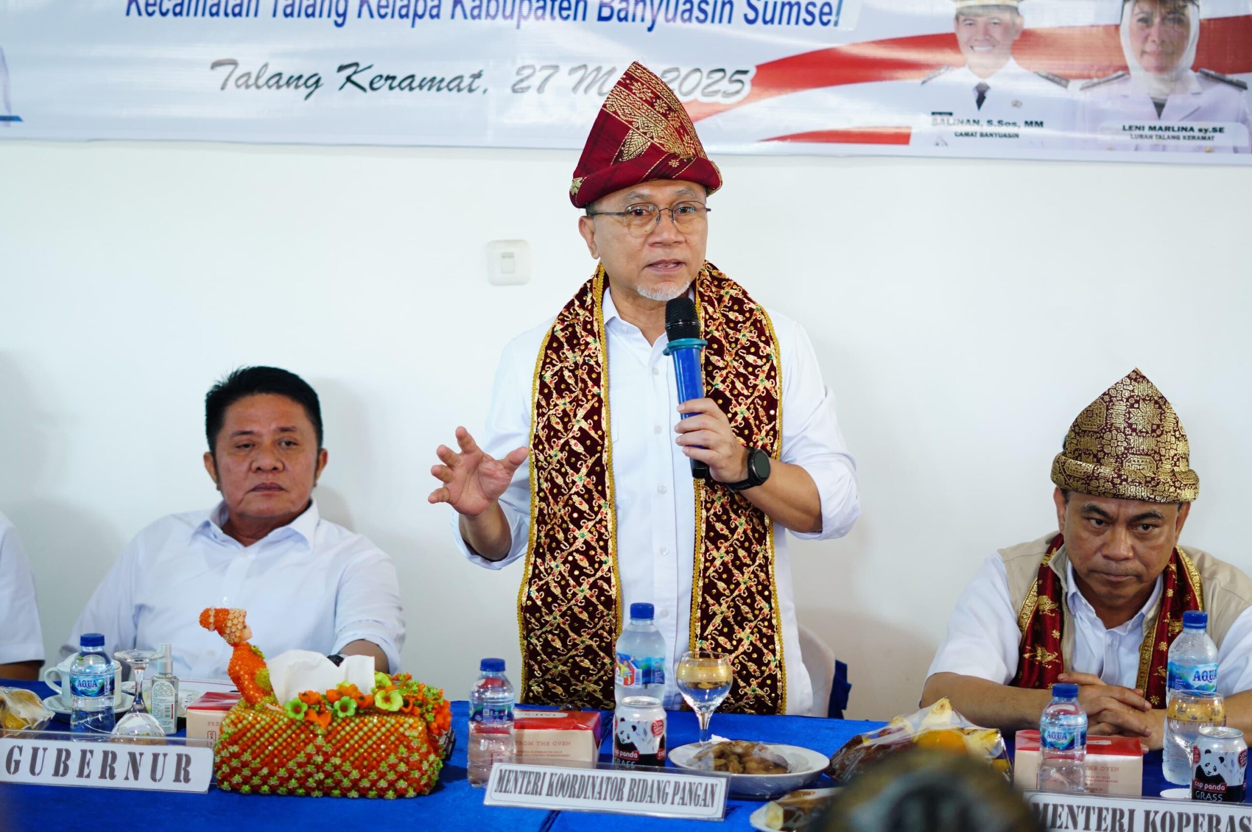 Gubernur Sumsel Herman Deru Dampingi Tiga Menteri Tinjau Pembentukan Koperasi Merah Putih di Banyuasin