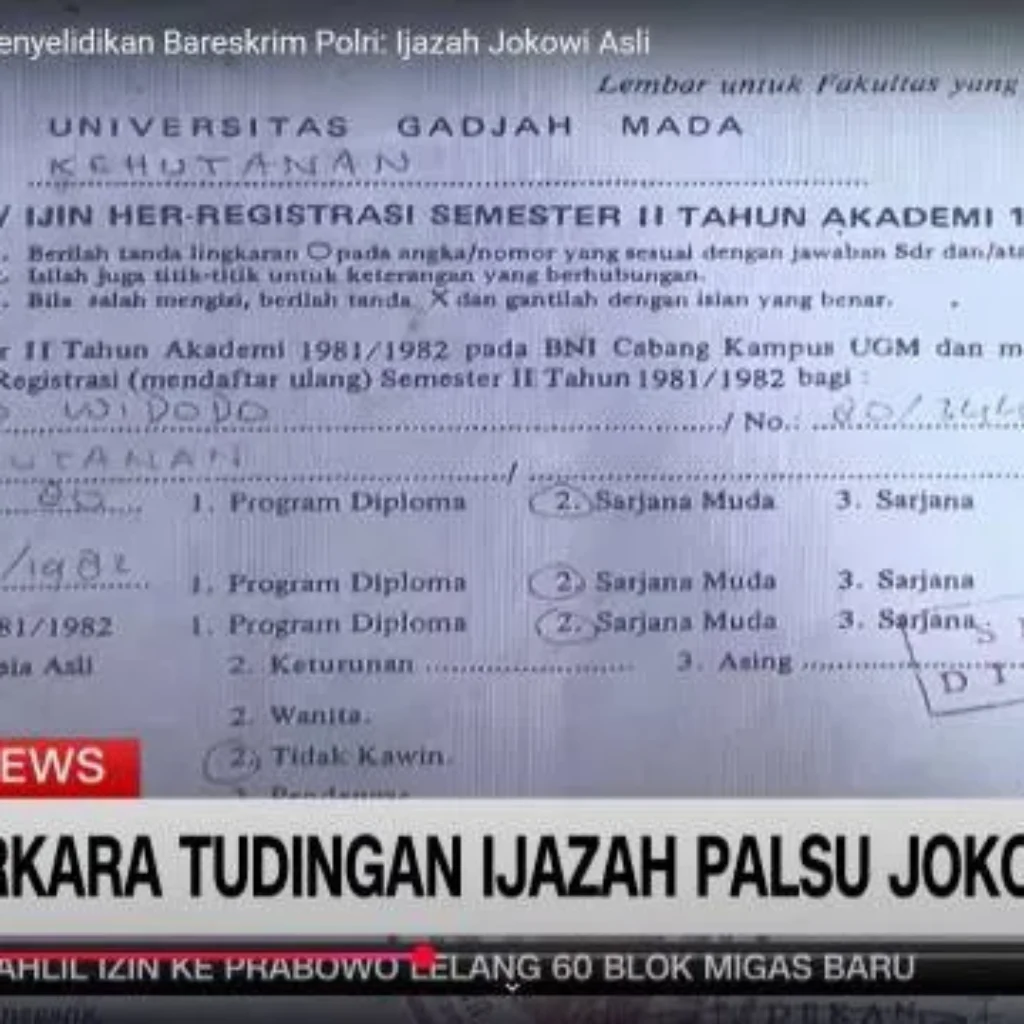 Terbongkar Fakta Mengejutkan!, Jokowi Ambil Sarjana Muda di UGM, Lalu darimana Ia Dapat Gelar Insinyur?