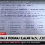 Terbongkar Fakta Mengejutkan!, Jokowi Ambil Sarjana Muda di UGM, Lalu darimana Ia Dapat Gelar Insinyur?