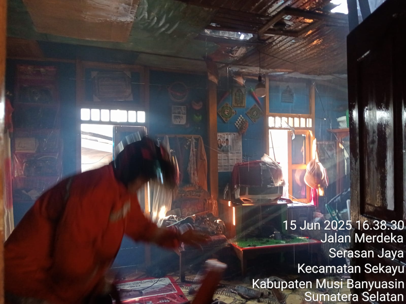 Kebakaran Rumah Warga di Kampung Ogan Kelurahan Balai Agung