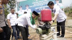 Bupati Muba Toha Ajak Dukung Program Pembangunan dan Salurkan Sumur Bor Untuk Santri