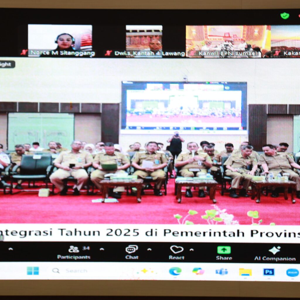 Pemprov Sumsel Ikuti Rakor Program Pemberantasan Korupsi Tahun 2025 KPK RI