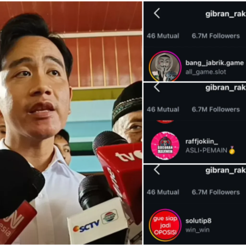 Wapres Gibran Tepergok Follow Akun Instagram Judol, Setwapres Bilang Gini