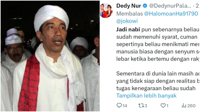 Heboh! Kader PSI ini Anggap Jokowi Memenuhi Syarat jadi Nabi, Sudah Terima Wahyu dari Tuhan?