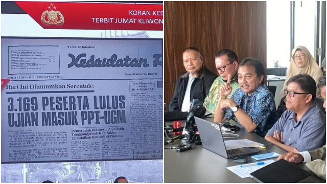 Koran yang katanya Memuat Pengumuman Hasil Ujian Jokowi Masuk UGM Edisi 18 Juli 1980 Disita Polri, Roy Suryo: Jahat Sekali!