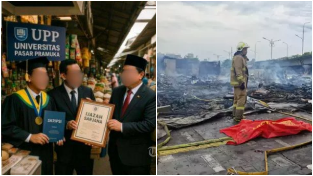 Pasar Pramuka yang Disebut Tempat Cetak Ijazah Jokowi Terbakar Habis Tahun Lalu, Warganet: Pemusnahan Bukti?