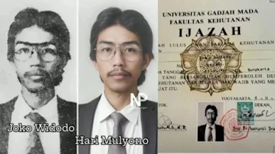 ini Penampakan Ijazah Jokowi Vs Hari Mulyono yang Disebut Mirip
