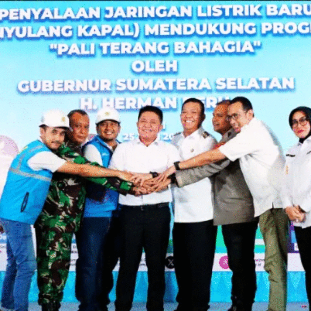 Peresmian Jaringan Listrik Penyulang Kapal di Kabupaten PALI