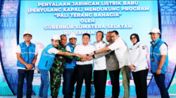 Peresmian Jaringan Listrik Penyulang Kapal di Kabupaten PALI