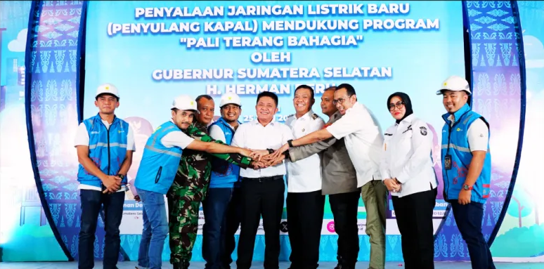 Peresmian Jaringan Listrik Penyulang Kapal di Kabupaten PALI