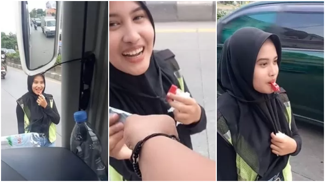 Viral! Juru Parkir Cantik Berhijab, Bikin Jatuh Hati Warganet: Auto Mau Kasih Seperangkat Alat Sholat
