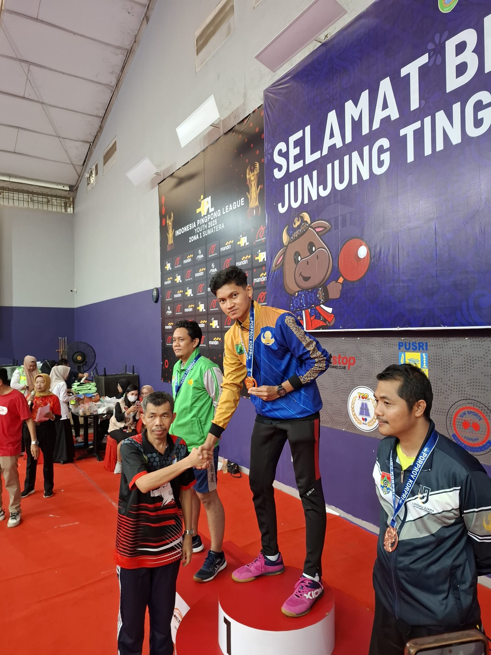 Avicena Minang Sabet Juara Tunggal Putra Tenis Meja di Porprov Korpri 2025