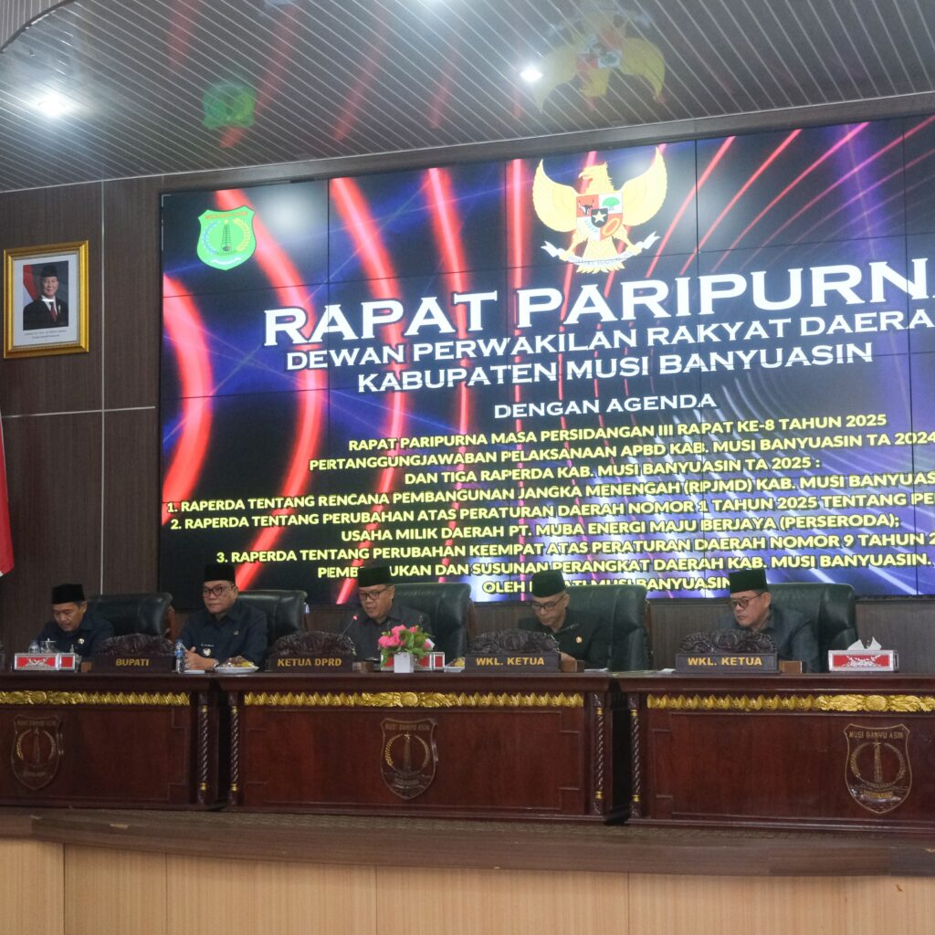 Bupati Muba Sampaikan LPJ APBD 2024 dan Raperda Strategis Tahun 2025-2029