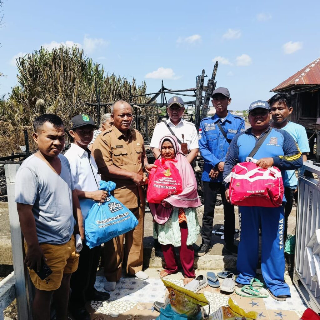 Dua Rumah warga di Desa Karang Agung Lalan Gosong Terbakar, Kerugian Capai Ratusan Juta