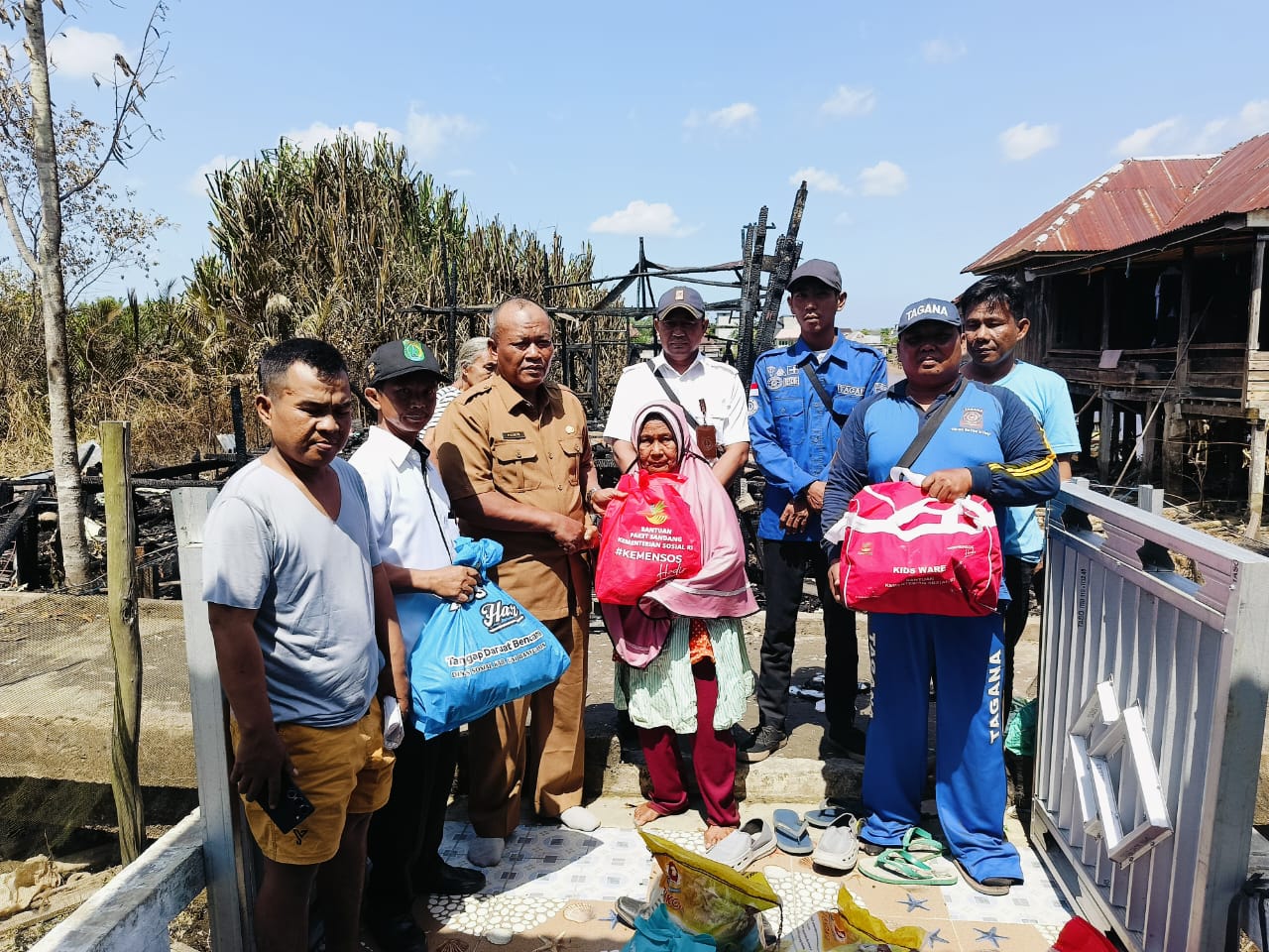 Dua Rumah warga di Desa Karang Agung Lalan Gosong Terbakar, Kerugian Capai Ratusan Juta