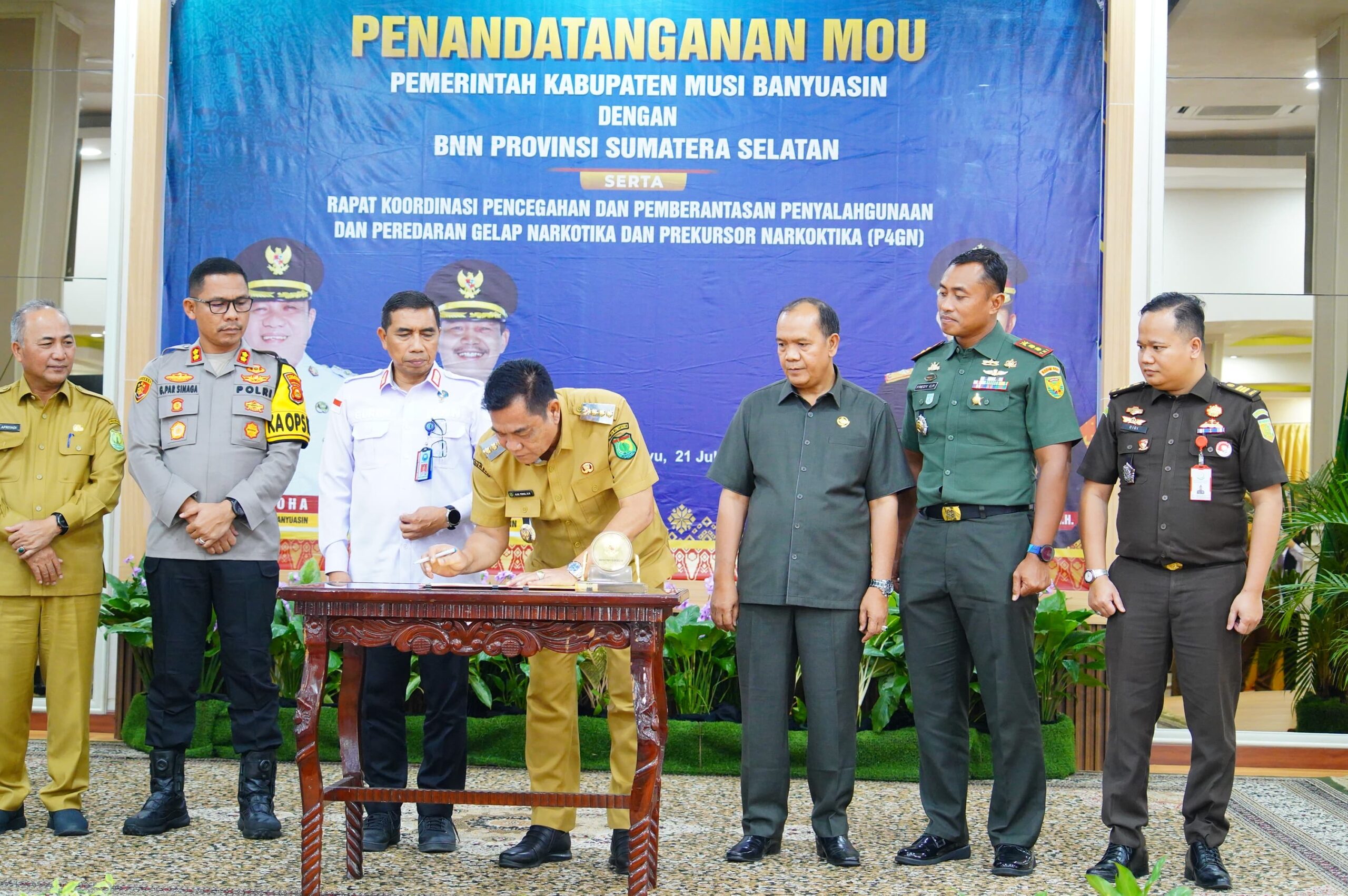 Pemkab Muba Teken MoU Bersama Dengan BNN Provinsi Sumatera Selatan