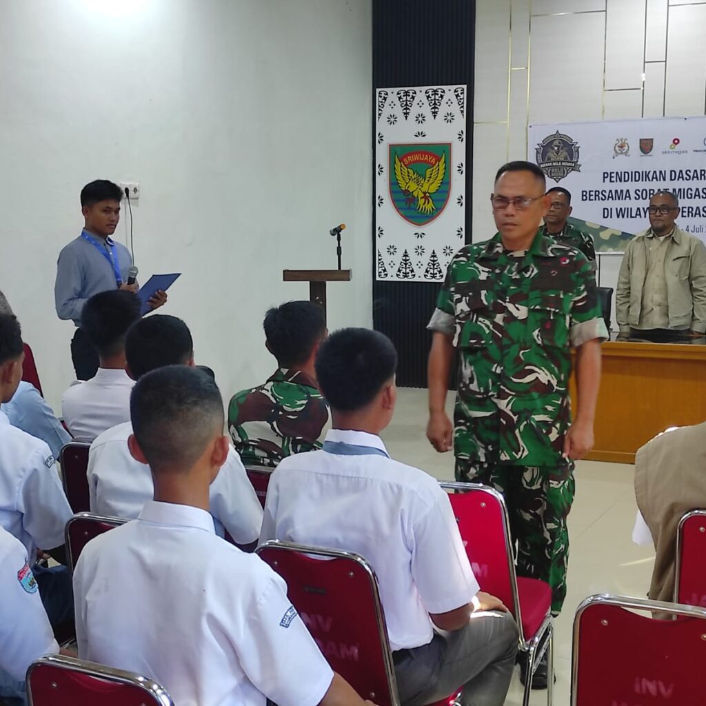 Sosialisasi Hulu Migas Melalui Pendidikan Dasar Bela Negara, Kegiatan Bersama SKK Migas – KKKS Medco E&P Indonesia, KKKS Sele Raya Merangin Dua bersama Jasdam II Sriwijaya