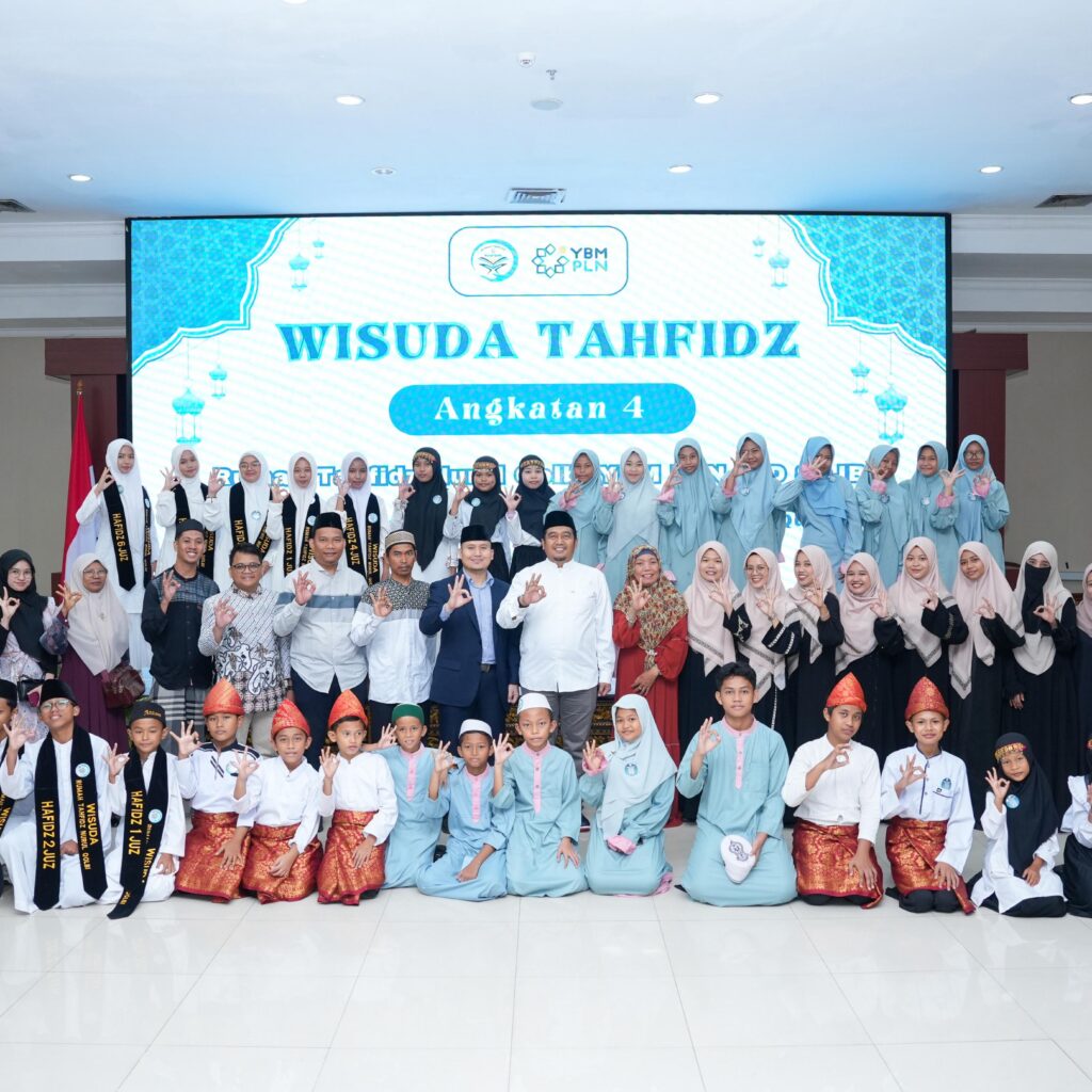 Wisuda Tahfidz ke-4 Rumah Tahfidz Nurul Qolbi YBM PLN UID S2JB digelar , Santri Tumbuh Bersama Kalam Ilahi, Menuju Generasi Qur’ani”