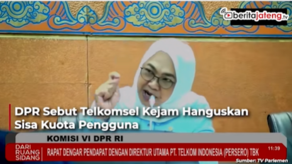 Komisi VI DPR RI Kecam Telkomsel Hilangkan Kuota Pelanggan, Kerugian Ditaksir Rp63 Triliun Pertahun