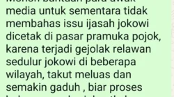 Jajaran Media Berita Dikagetkan pesan WhatsApp Paiman Raharjo?, Minta Setop Bahas Isu Ijazah Jokowi, "Bentuk Teror Politik?