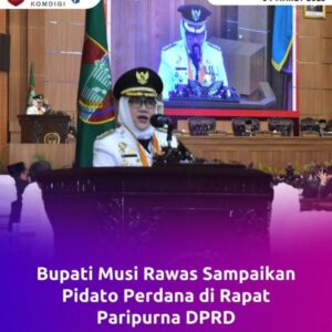 DPRD Mura Gelar Paripurna Mendengarkan Pidato Bupati-Wakil Bupati Mura Periode 2025-2030