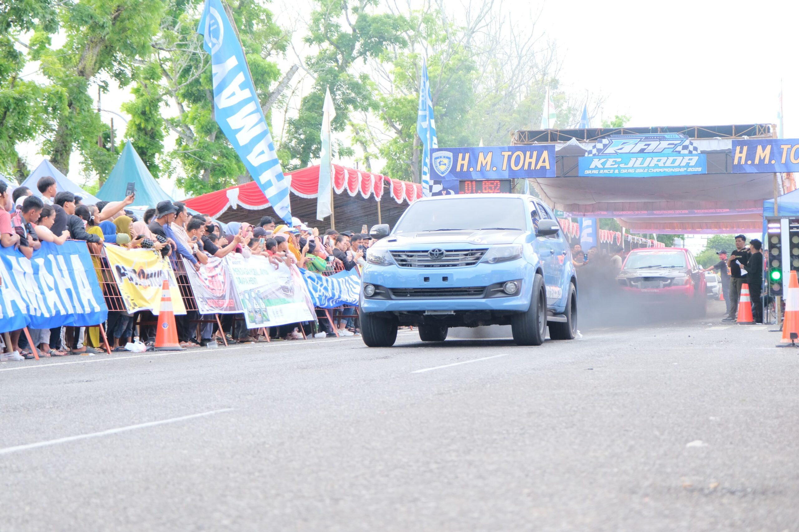 Musi Banyuasin Bergetar! Mesin Mengaung di BAF Drag Race dan Drag Bike Putaran Kedua