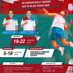 Badminton Cup HUT RI ke-80 Siap Digelar: Ayo Daftar dan Rebut Hadiahnya!
