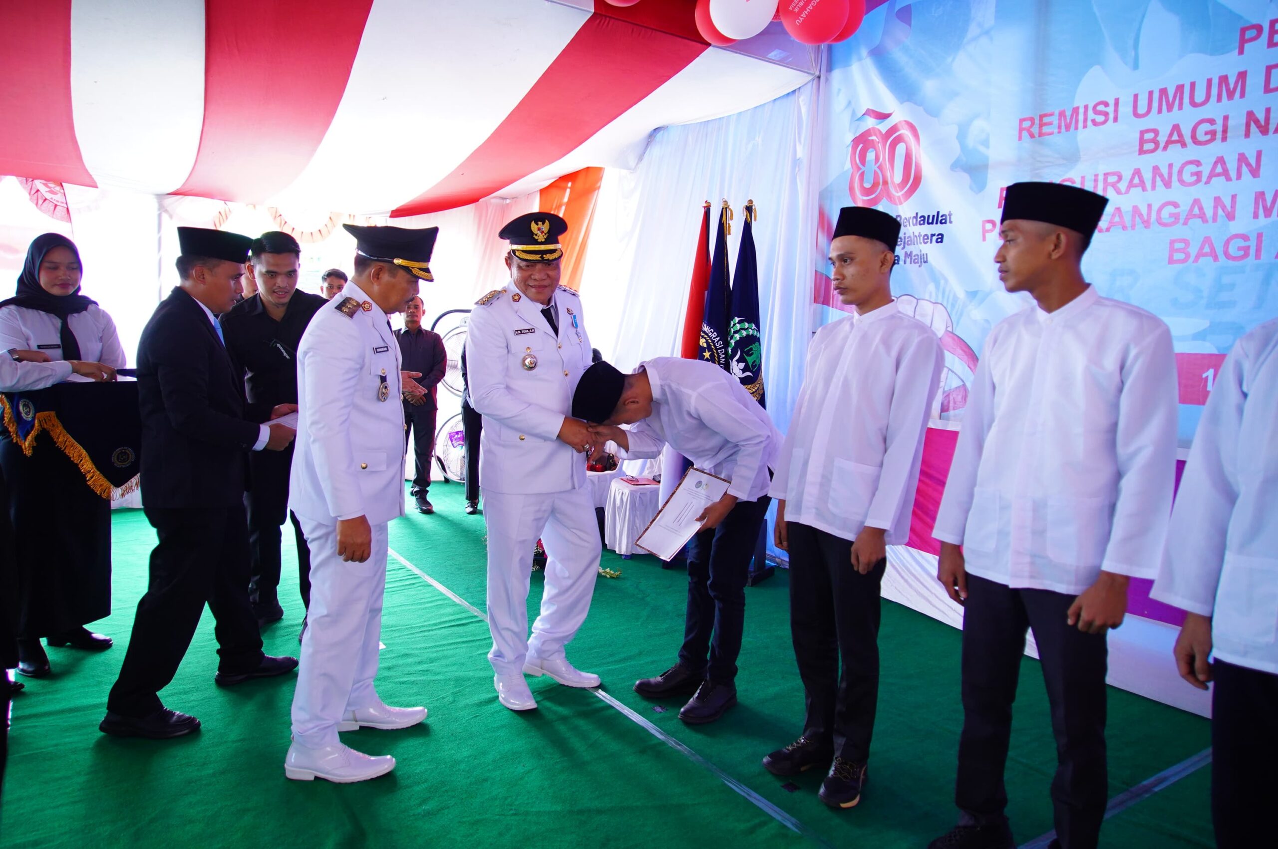Ratusan Warga Binaan Lapas Kelas II B Sekayu Terima Pengurangan Masa Hukuman, 14 Orang Langsung Bebas