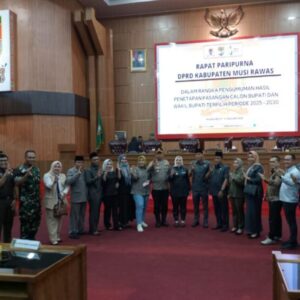 Ketua DPRD Mura Pimpin Rapat Paripurna Mendengarkan Pidato Bupati-Wakil Bupati Mura