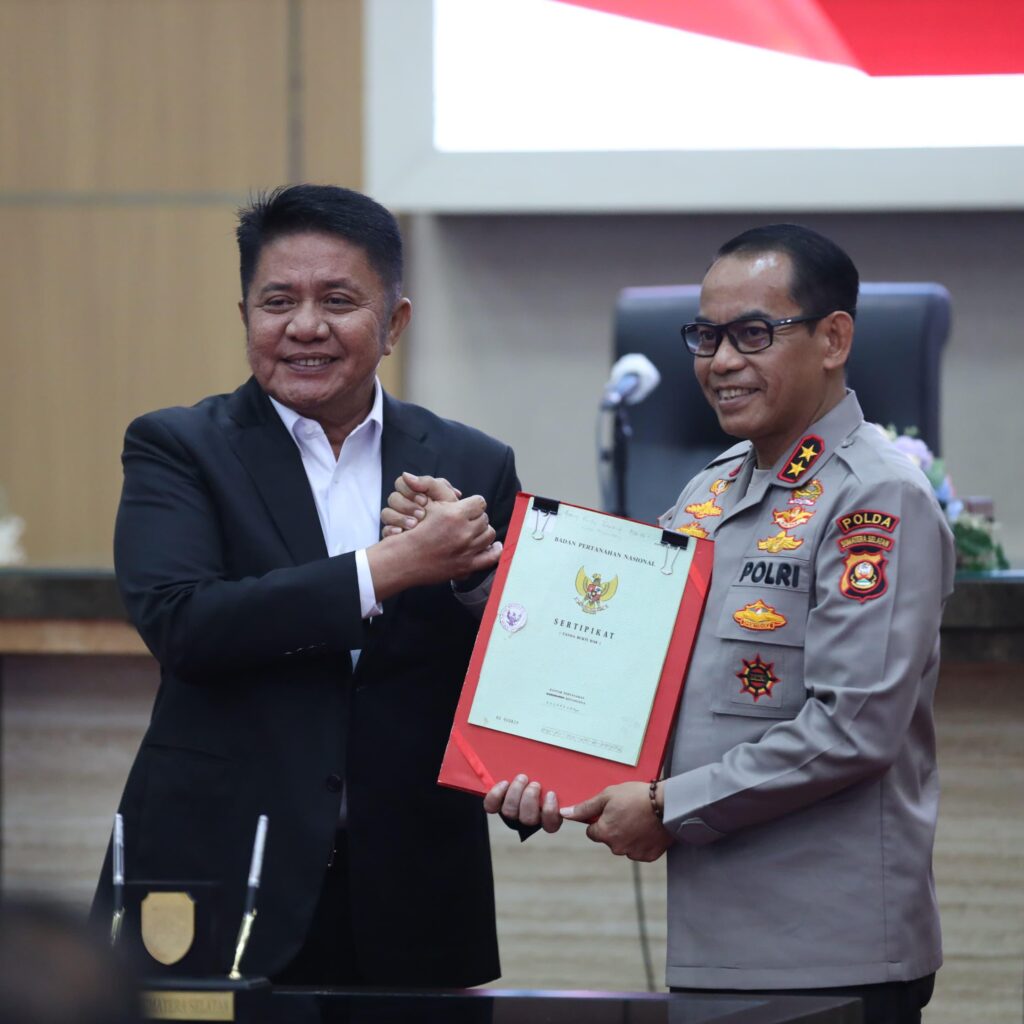 Gubernur Hibahkan Gedung Strategis untuk Ditlantas Polda Sumsel