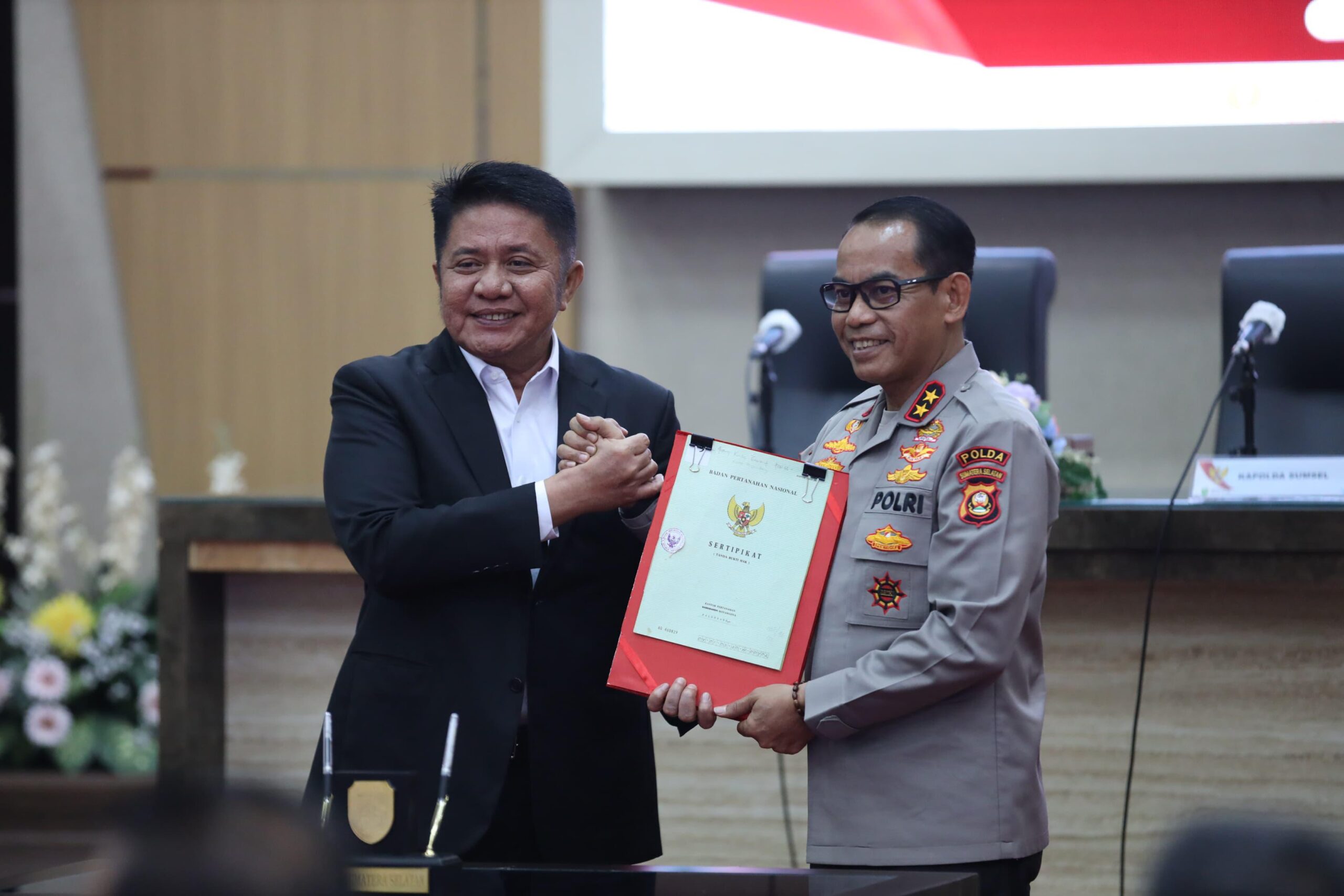 Gubernur Hibahkan Gedung Strategis untuk Ditlantas Polda Sumsel