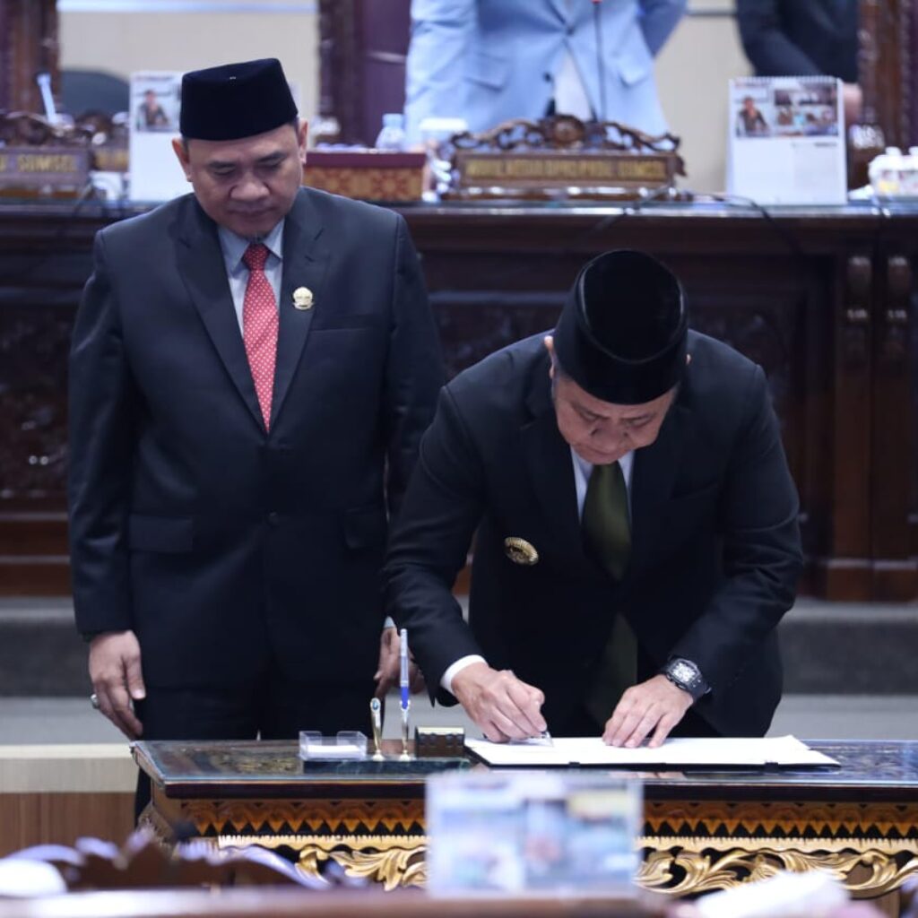 Tiga Perda Baru Ditetapkan, Upaya DPRD dan Pemprov Sumsel Perkuat Arah Pembangunan