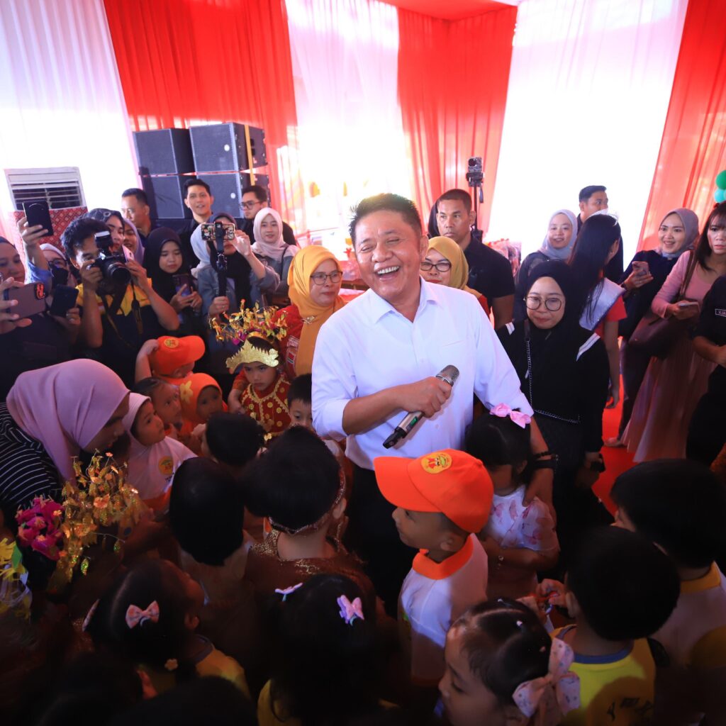Tawa Ceria Anak- anak pada Puncak peringatan Hari Anak Nasional ke-41 tingkat Provinsi Sumsel