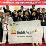 Tim Karate Binaan Bukit Asam Raih 13 Medali di Kejuaraan Internasional