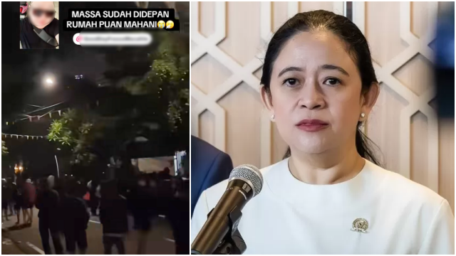 Rumah Ketua DPR RI Digeruduk Massa, "Woy Puan Keluar!"