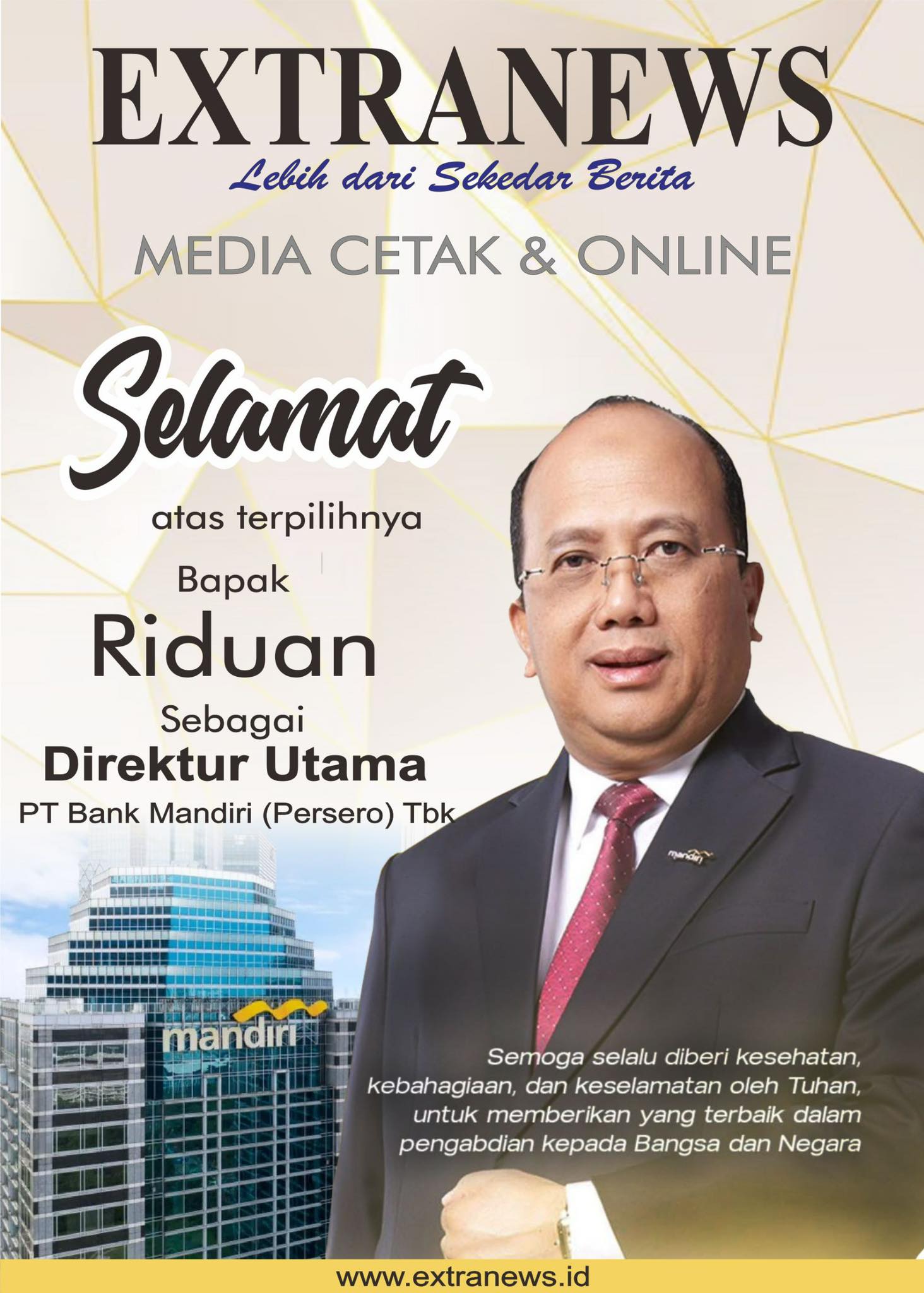 riduan Jadi Dirut Bank Mandiri