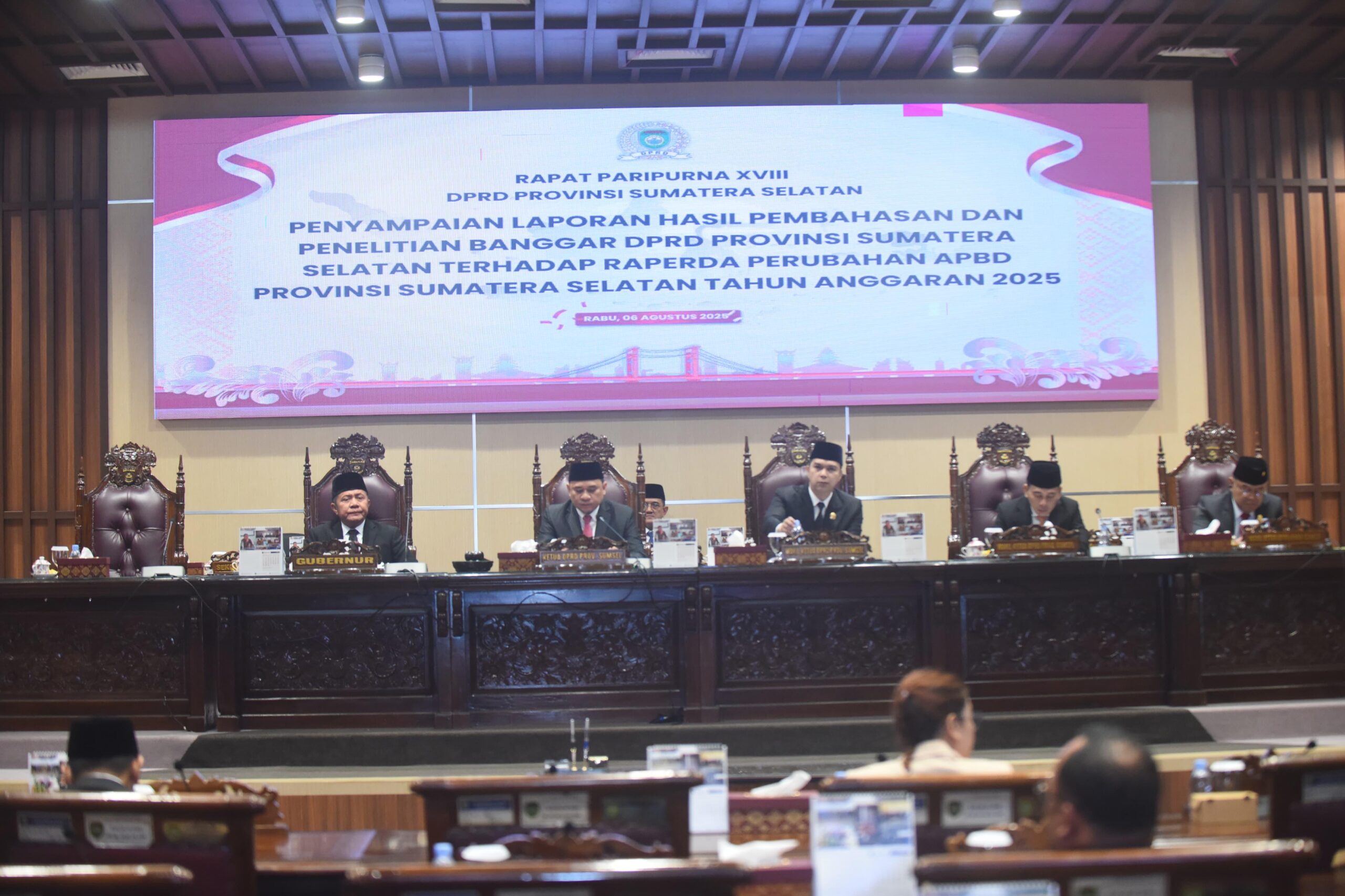 Kolaborasi Eksekutif dan Legislatif, Raperda Perubahan APBD Sumsel 2025 Disahkan