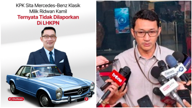 KPK RI: Ridwan Kamil Diduga Beli Mobil Anak B J Habibie Pakai Uang Korupsi