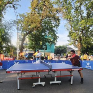 Ikutan Tenis Meja di Area CFD  di Slamet Riady Kota Surakarta