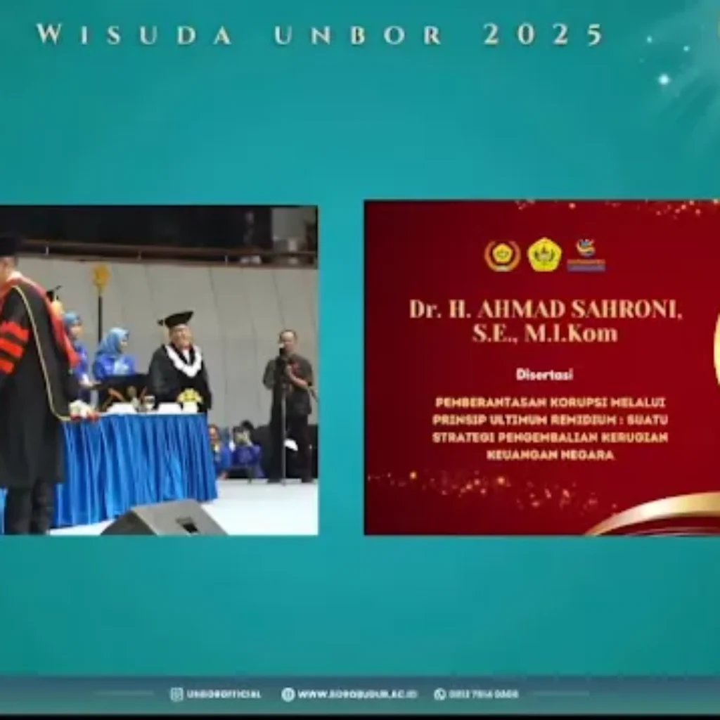 Ahmad Sahroni Muncul Wisuda Sematkan Gelar Doktor Ilmu Hukum Setelah Menghilang Satu Bulan Lebih