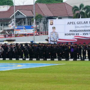 Gelar Pasukan Pengamanan PORNAS KORPRI XVII Tahun 2025