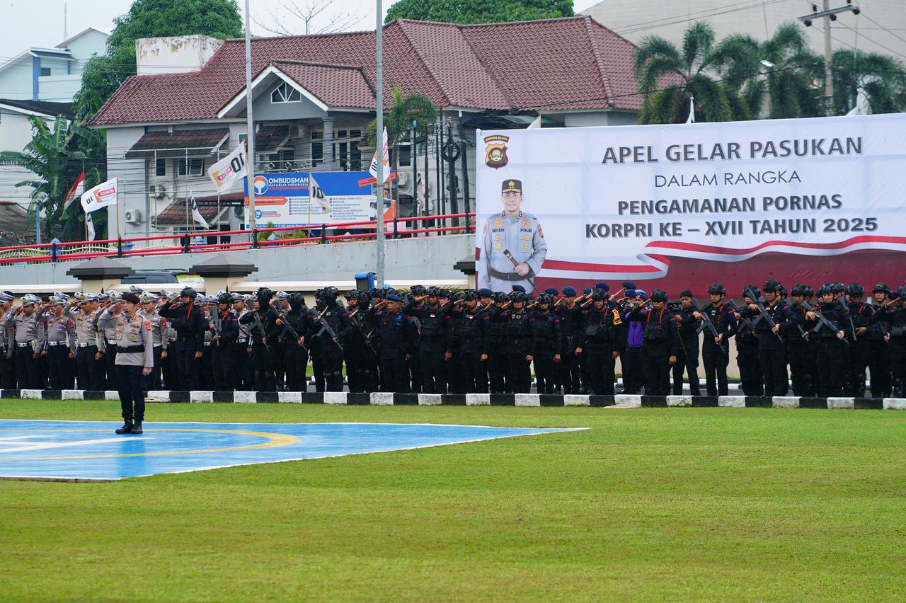 Gelar Pasukan Pengamanan PORNAS KORPRI XVII Tahun 2025